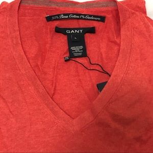 GANT Pima v neck sweater. NWT. Large